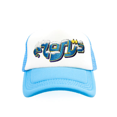Ecosys Snow Logo Trucker Hat Baby Blue