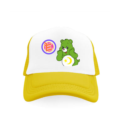 *SAMPLE* Green Eco-bear Trucker Hat Yellow