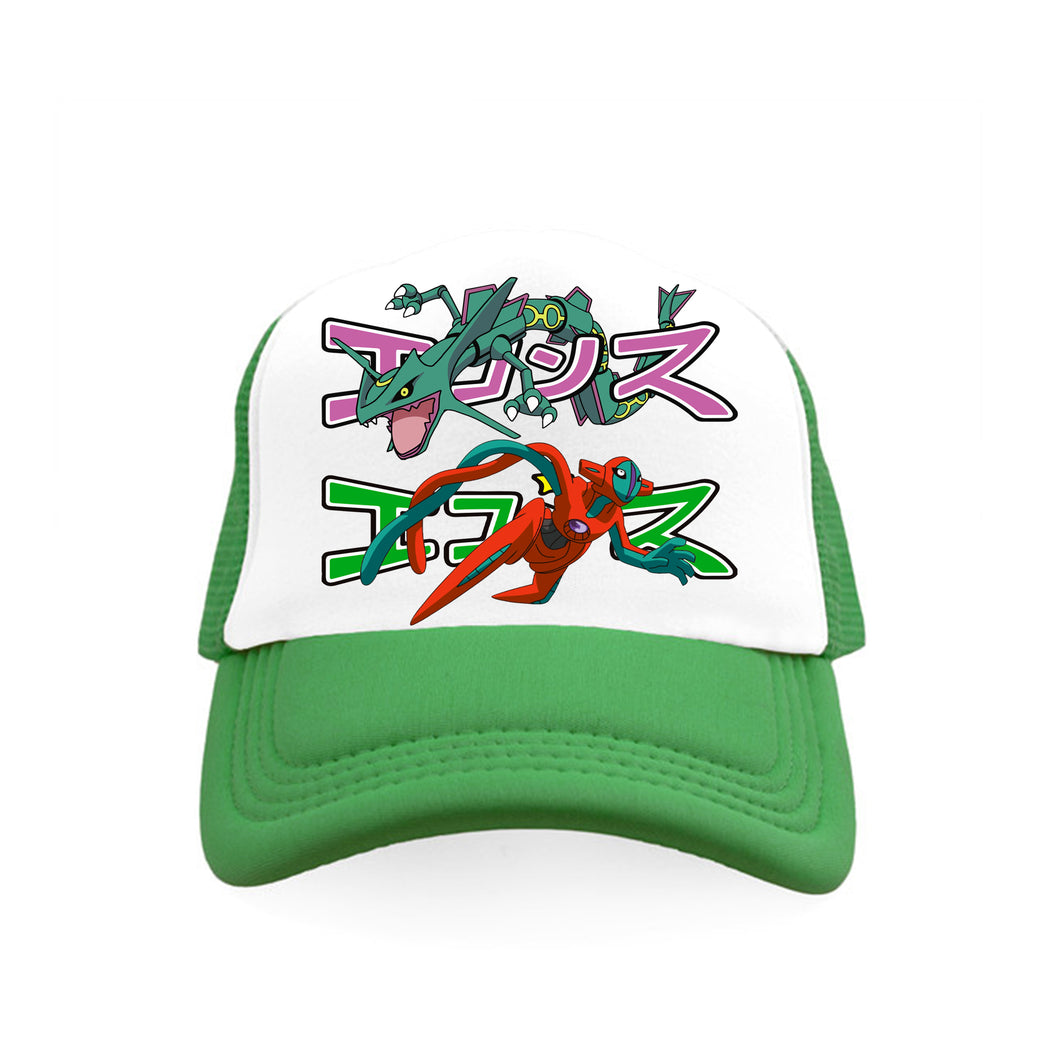 *SECRET* Rayquza vs Deoxys Trucker Hat Green