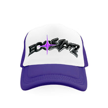 Load image into Gallery viewer, Ecosys Vampire Logo Trucker Hat Purple