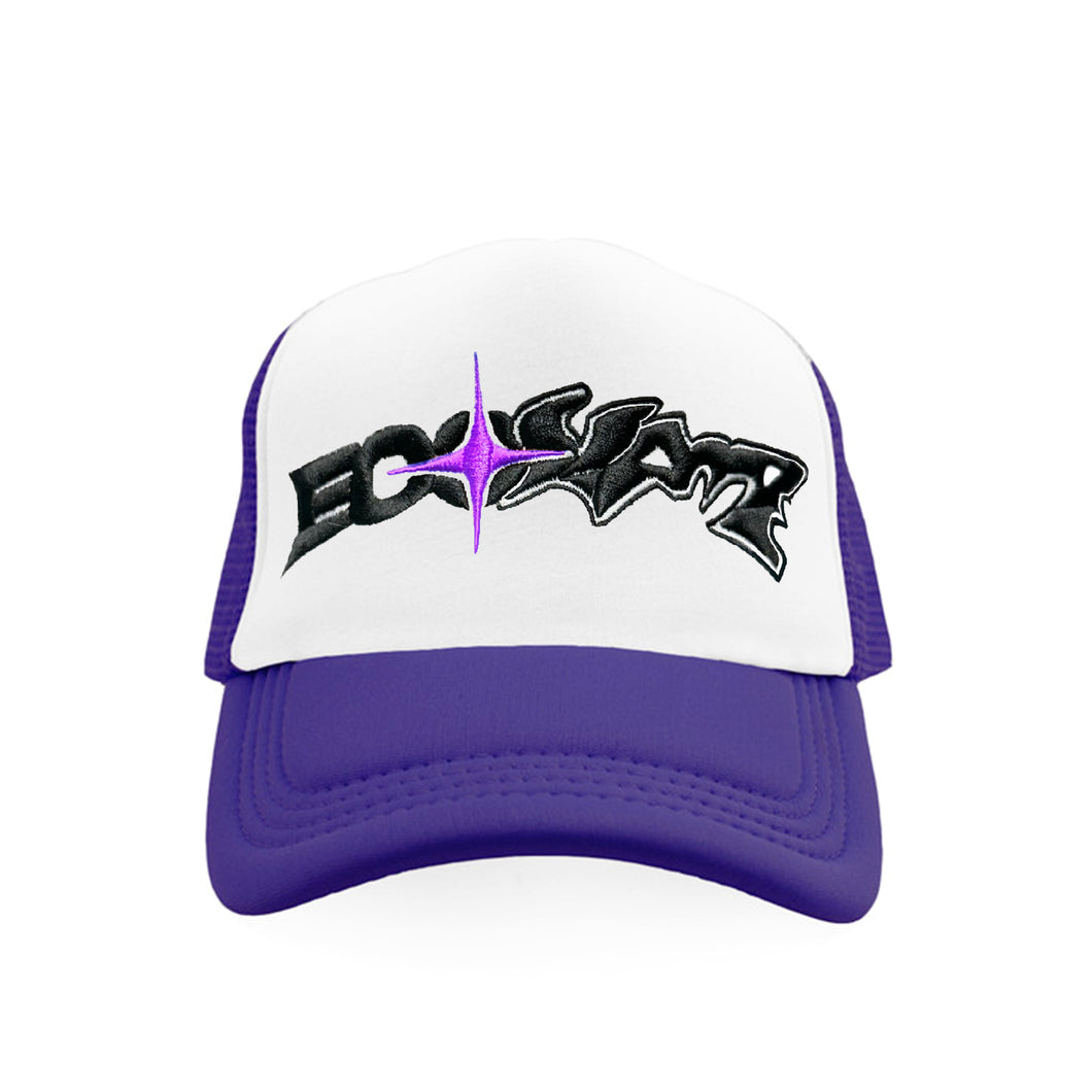 Ecosys Vampire Logo Trucker Hat Purple