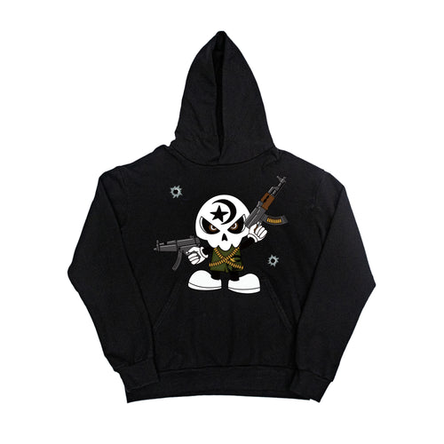 Skull Shooter Hoodie Black