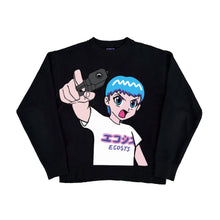 Load image into Gallery viewer, Star Girl Knitted Sweater Black