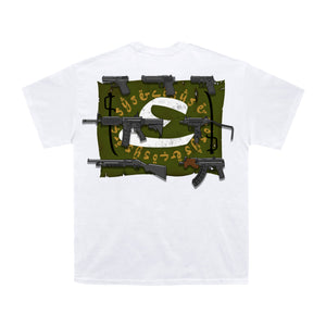 Skull Shooter Tee White